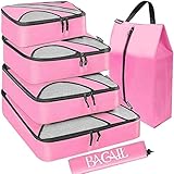 4 Set Packing Cubes,Travel Luggage Packing Organizers with Laundry Bag