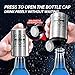 Pop The Top Bottle Opener, Automatic Beer Bottle Opener with Magnetic Cap Catcher, Push&Pop Stainless Steel One Handed Bottle Openers for Bar Kitchen Home Restaurant Beer Gift