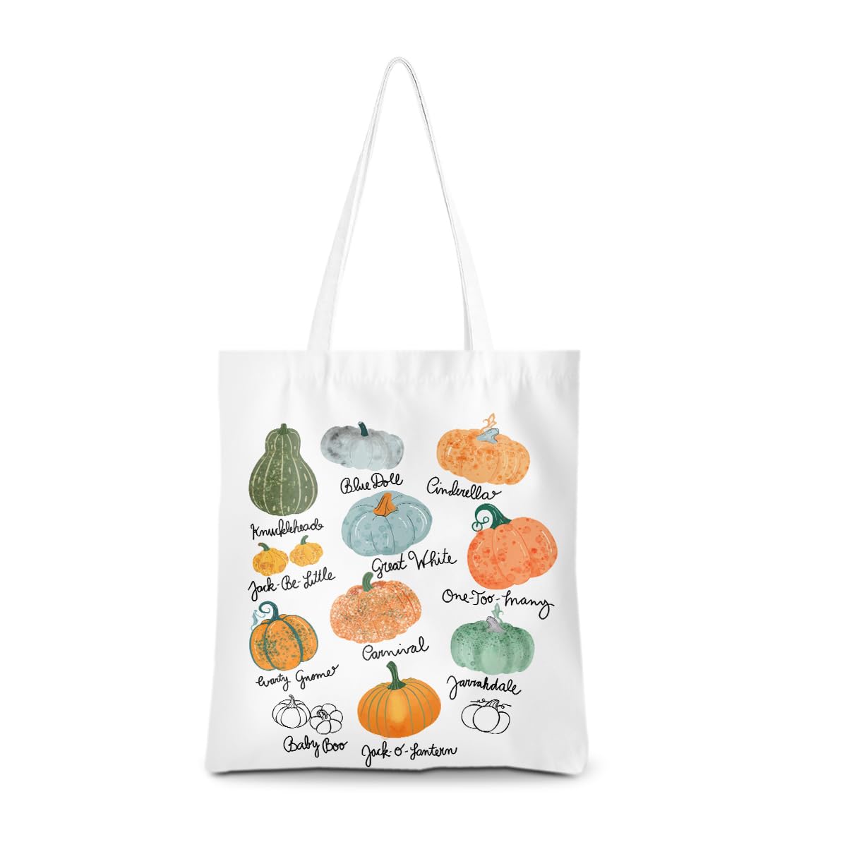 DHKG Gifts for Plant Lovers Tote Bag Flowers Beach Bag Insect Pumpkin Fall Halloween Travel Gifts Gardening