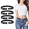 Generisch 4 Stücke Gürtel Ohne Schnalle Damen Herren Elastischer Gürtel Schnallenfreier Unsichtbarer Stretchgürtel Ohne Schnalle Unisex für Jeans Hosen Set 1 (2 Schwarz + 2 Dunkelblau)