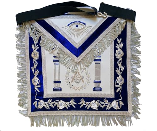 MASONIC PAST MASTER MASON 100 LAMBSKIN HANDMADE BULLION EMBROIDERED APRON NEW
