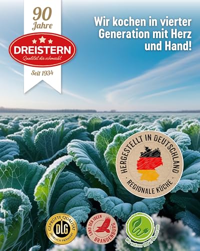 DREISTERN Eisbeinfleisch in feinem Aspik 200g I Ohne Speck & Schwarte I Herzhafte Spezialität in recyclebarer Konservendose I Lange Haltbarkeit dank natürlicher Konservierung I Hausmacher Qualität