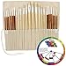 24pc Oil & Acrylic Paint Long Handle Artist Paint Brush Set with FREE Canvas Roll-Up & Color Mixing Wheel