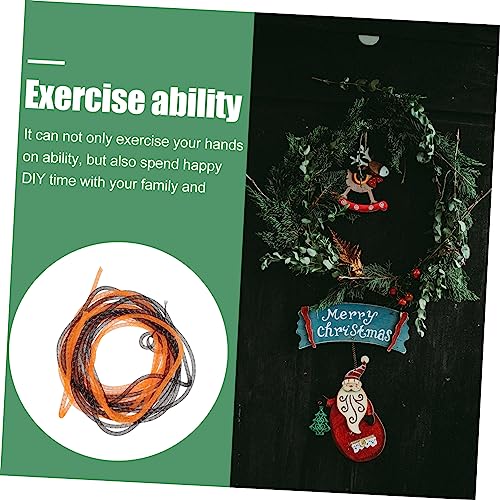Tubo de malla de nylon NUOBESTY para guirnaldas de Halloween en color naranja y negro 6