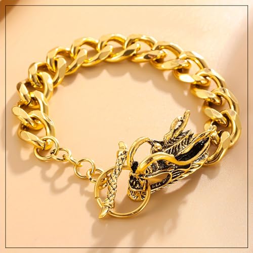 Pulsera de Cadena Dragón para Hombre en Acero Inoxidable miniatura 4