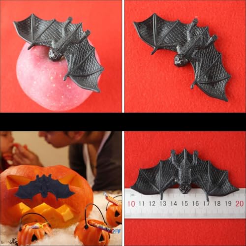 Murciélagos de plástico negro para decoración de pasajes del terror 6