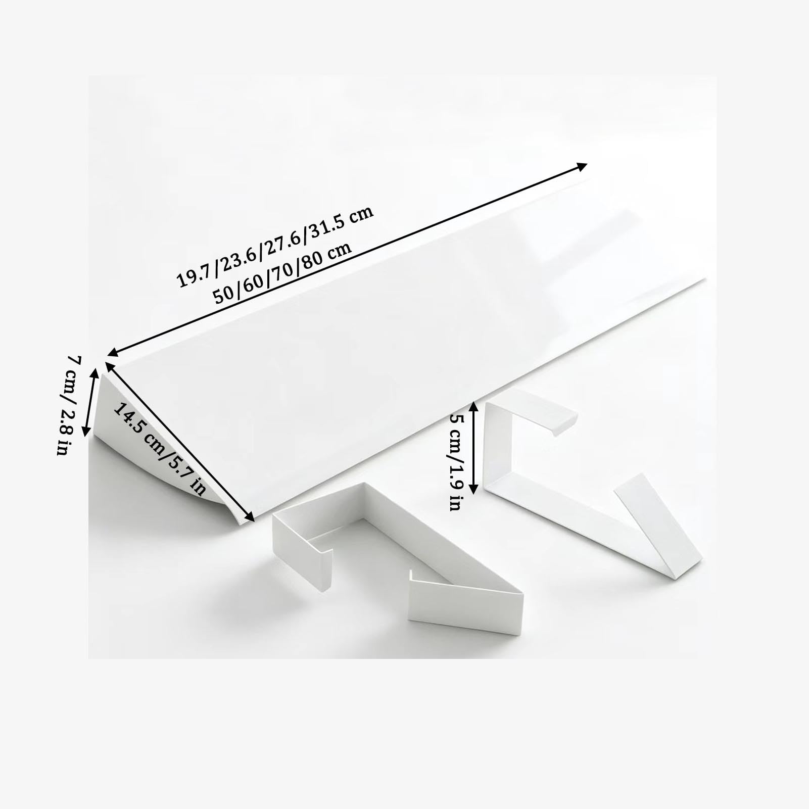 CghhDY Sin Taladrar Estantería Radiador Duradero Antióxido Repisa Calefactor No Daña La Pared Estantería Calefactor Aleación de Aluminio para Salón (70x14.5x5cm)