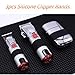 3pcs Heat Silicone Clipper Bands, Anti Slip Shock Absorbing Universal Clipper Trimmer Grips Sleeve for Professional Barber Shop, Beautiful and Comfortable