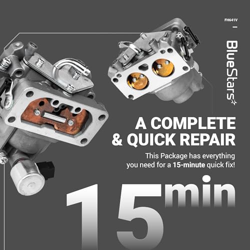 BlueStars FH641V Carburetor Kit - Compatible with Kawasaki FH601V FH661V FH680V FH721V FX801V FX850V 22HP Engine - Replaces 15003-7094 15004-1005 15004-1010 15004-7024 15004-0757 15004-0763 15004-0941 by BlueStars - Used condition - Image 6