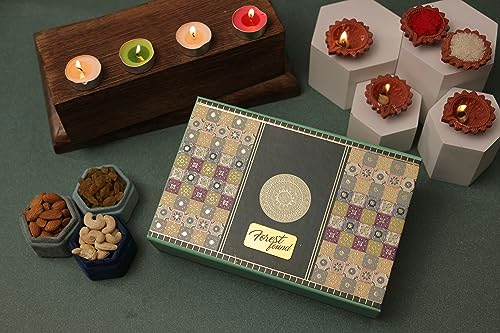Image of Forest Found Dry Fruit Gift Box (240 gram) | Dry fruits Gift Hamper Celebration Pack For Festival |Almonds, Cashews And Pistachios