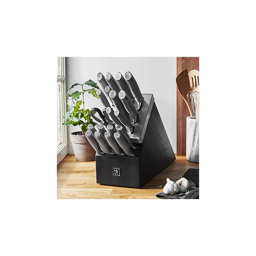 HENCKELS-Modernist-20-pc-Self-Sharpening-Knife-Set-with-Block-Chef-Knife-Paring-Knife-Utility-Knife-Bread-Knife-Steak-Knife-Black-Stainless-Steel HENCKELS Modernist 20-pc Self-Sharpening Knife Set with Block, Chef Knife, Paring Knife, Utility Knife, Bread Knife, Steak Knife, Black, Stainless Steel