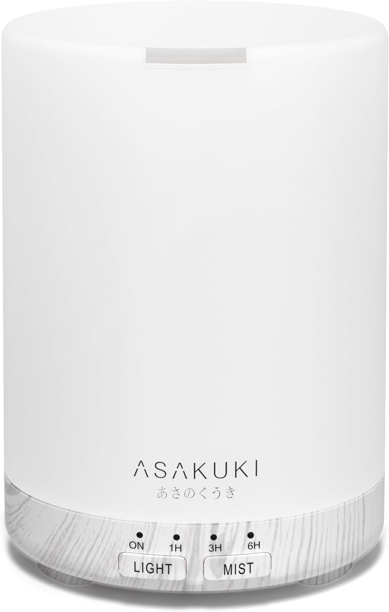 ASAKUKI 300ml Essential Oil Diffuser, Ultrasonic Aromatherapy Scented Humidifier for Bedroom,Baby Room,Spa with 7 LED Color Lights and Auto Shut-Off, BPA-Free (White Oak Grain)