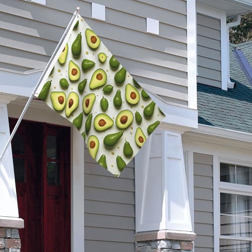 Drapeau blanc et vert 1,2x1,8 m pour extérieur et maison avec œillets