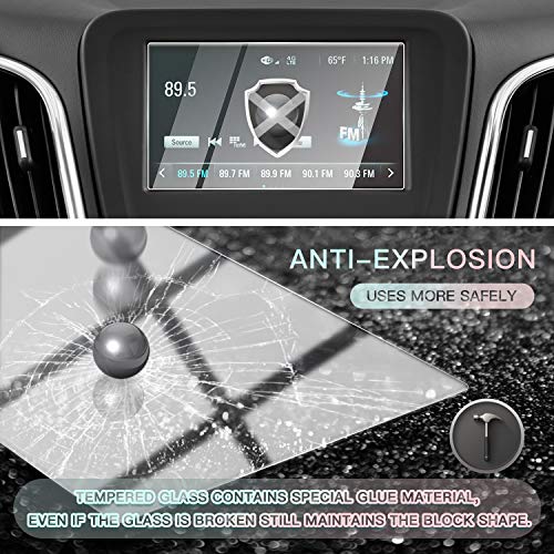 Image of CDEFG Car Screen Protector Center Control Navigation Touch Screen Protector for 2018 2019 Equinox L LS, Tempered Glass HD Scratch Resistance (for 2018 2019 Equinox L LS 7IN)