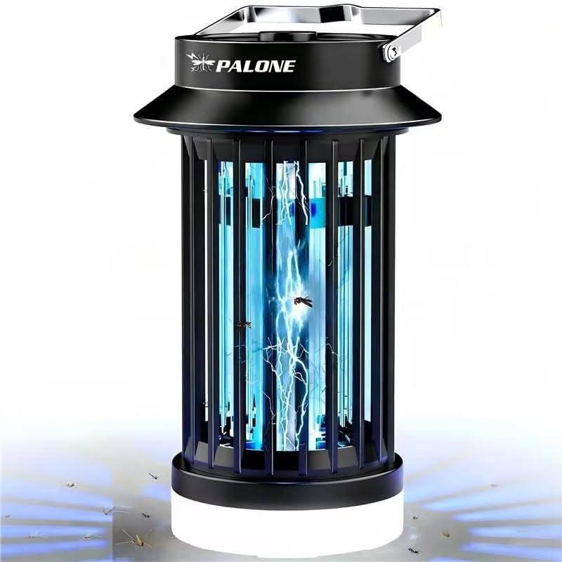 Rechargeable Bug Zapper Lamp,PALONE Insect Killer Electric USB C,Fly Zapper Portable LED Mosquito Trap,UV Electric Mosquito Lamp,Practical Gifts for Barbecue, Picnic,Camping,Home,Patio and Courtyard