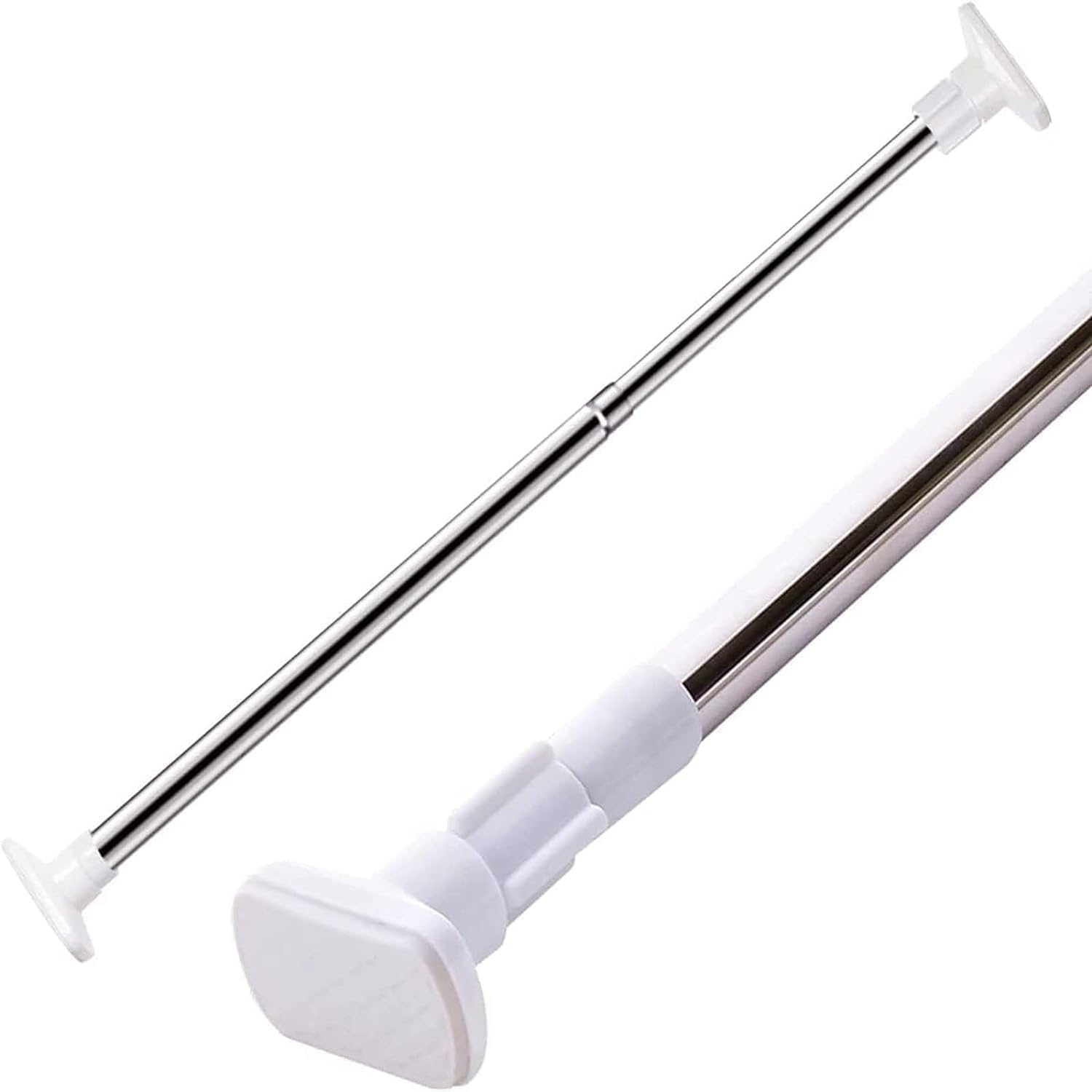 Extendable Clothes Rail, Stainless Steel Rail Pole, Adjustable Hanging Rails, For Wardrobe, Shower, Kitchen, Windows Shower Curtain, 22Mm Diameter, 70-120Cm