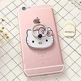ZOEAST(TM) Phone Ring Panda Cat Kitty Universal 360° Rotating Phone Buckle Tablet Finger Grip Stand Holder Kickstand Tablet Compatible with iPhone 5 6 6S SE 7 8 Plus XS Max Android iPad (Pink Kitty)