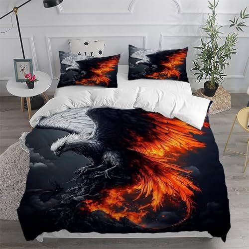 Linge de lit microfibre avec housse de couette double 200x200 animal thématique