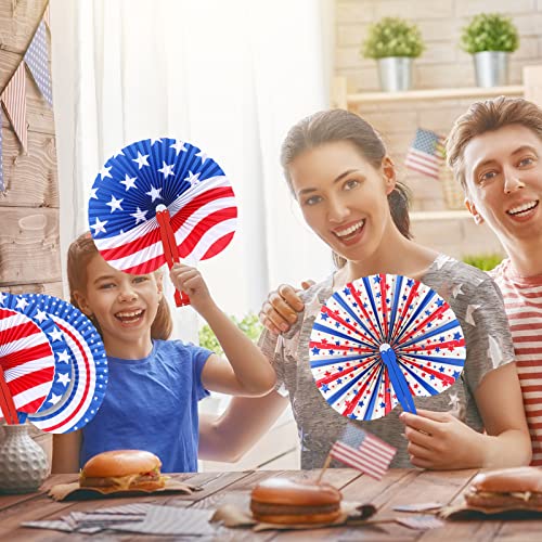 Éventails en papier 4 juillet contre la chaleur estivale des fêtes patriotiques américaines - 7