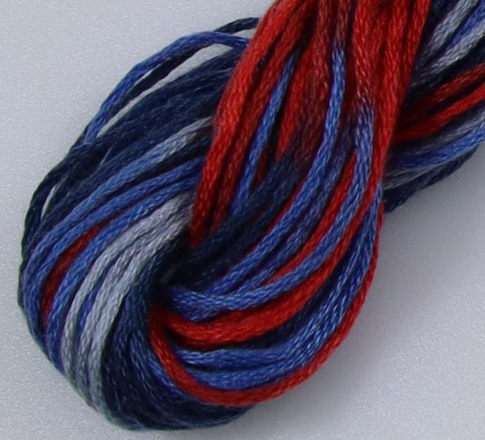 Image of KCS Big skeins of 25 Meters Size 25 Color Variegated Cross Stitch Stranded Threads,6 skeins,4512