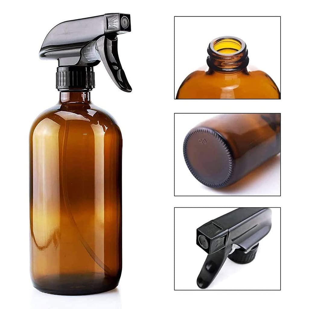 2 flaconi spray vuoti in vetro da 250 ml, ricaricabili, per oli essenziali
