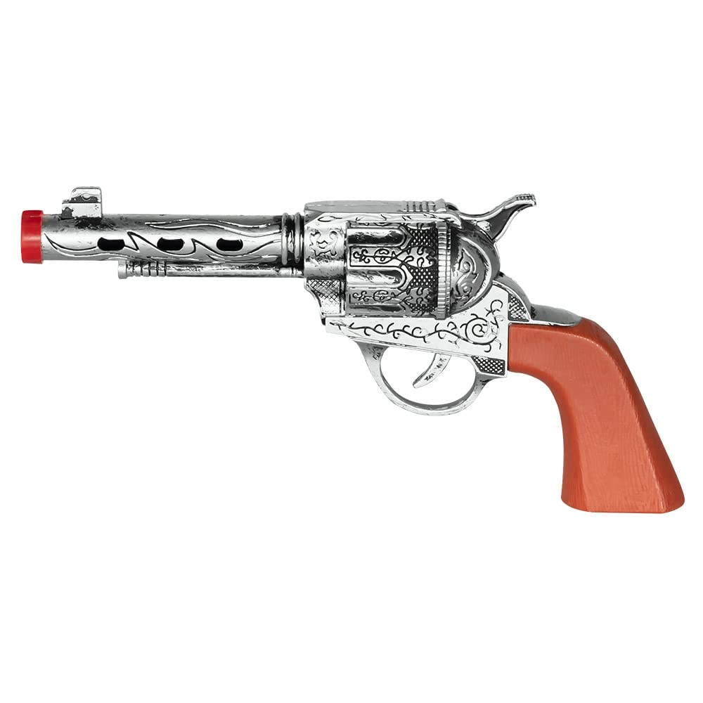 Boland 54383 Zestaw kowbojski (pistolet i pasek z uzdrą), wielokolorowy, 23 cm / 100 cm