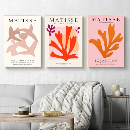 Matisse et Picasso impressions sur toile 30x45 cm de style abstrait pour déco chambre