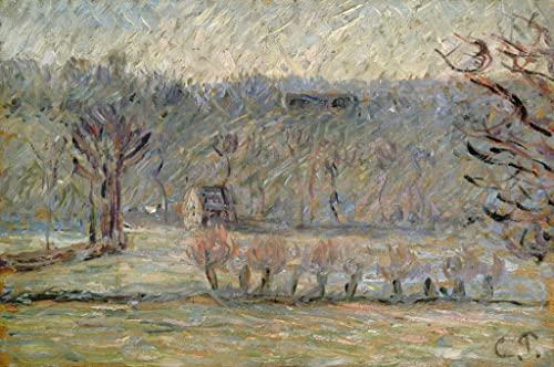 Pintura mural en lienzo de Pissarro, cuadro vintage decorativo de 60x90cm para salón