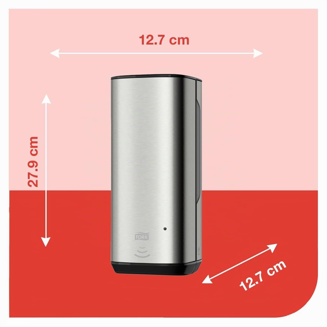 Tork Seifenspender Wandmontage für Seife und Hautpflegeprodukte mit Intuition™ Sensor Edelstahl S4, berührungslose Ausgabe, Image Design, 460009 (Packung mit 2)
