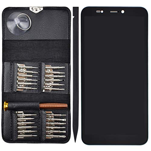 Image of LCD Screen Touch Digitizer Glass with Screen Frame Replacement for Nokia C2 Black