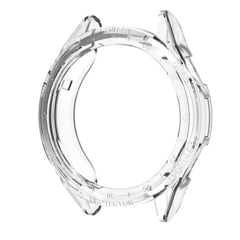 Dado Half Case Cover Protector Compatible with Huawei Watch GT Runner, TPU Transparent colored Case Frame (Trasnperant)
