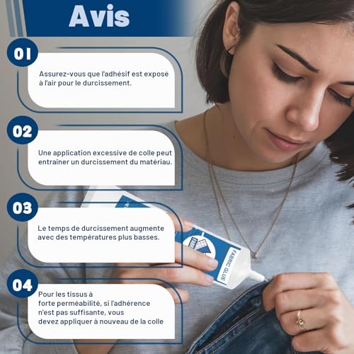 WAN2TLK Colle permanente pour tissu - 120 ml - Extra forte - Lavable - Colle transparente pour réparation de vêtements, cuir, tissus d'ameublement, textile, feutre, badges, patchs et loisirs créatifs – vue 7