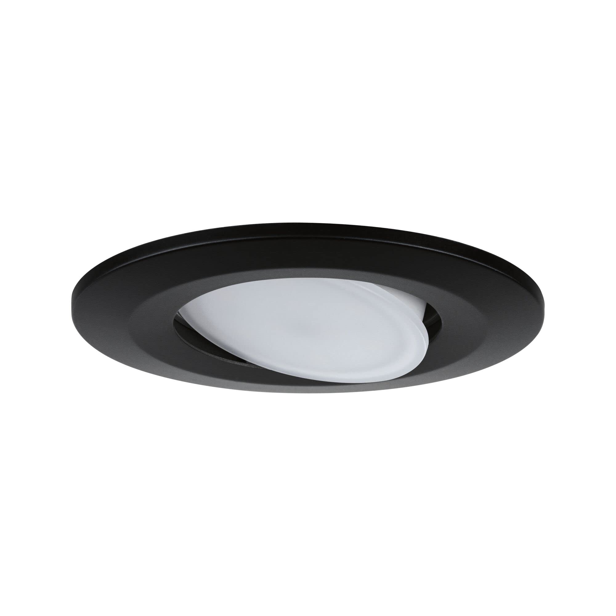 Paulmann 92462 LED Einbauleuchte Calla rund 10er Set 10x6W IP65 neutralweiße Einbaustrahler Schwarz matt schwenkbar Spots Kunststoff Einbaulampe 4000K