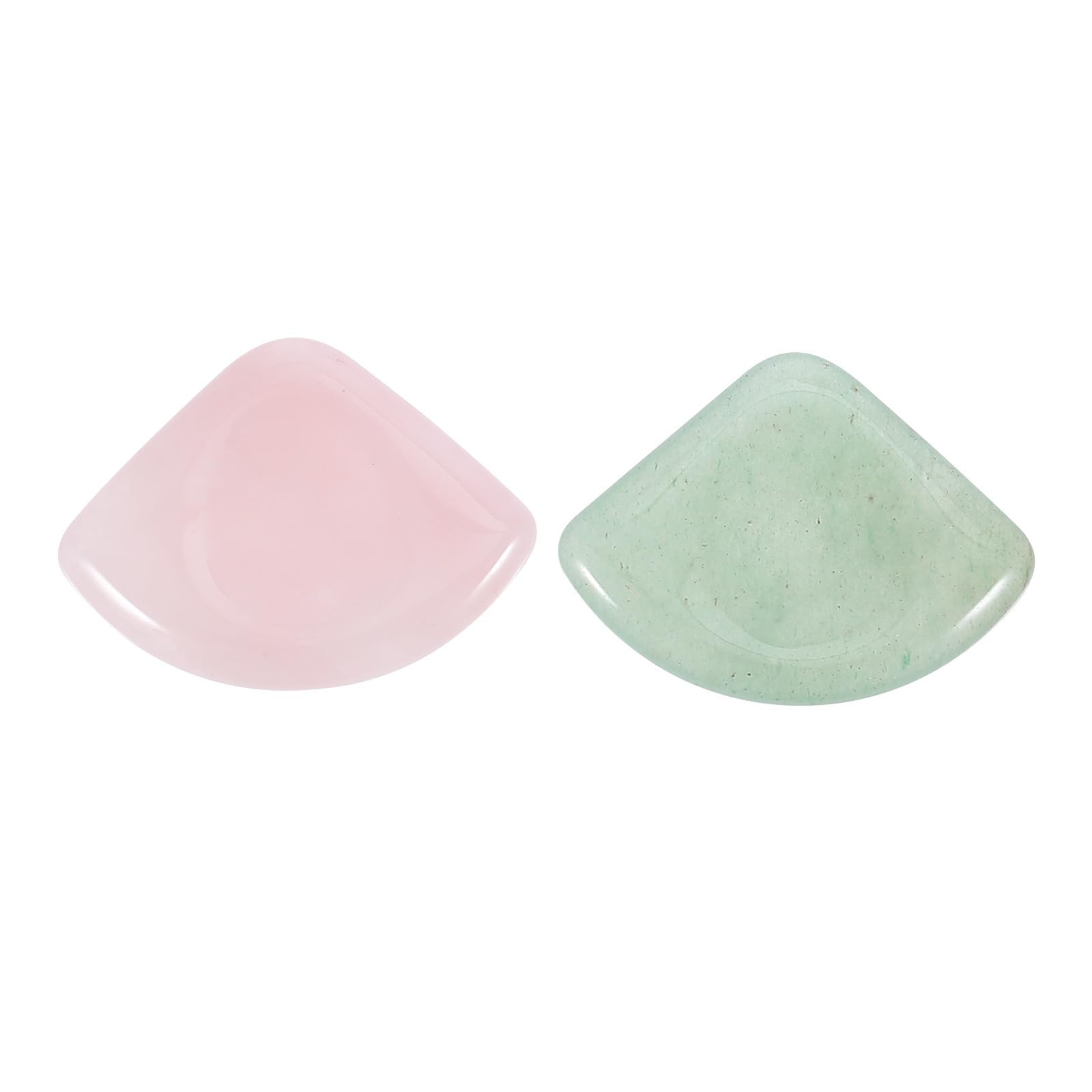 FRCOLOR 3ensembles De Massage Forme De Fan Outil Gua Et Jade Pour Visage Améliore La Circulation Sanguine Et Réduit Poches