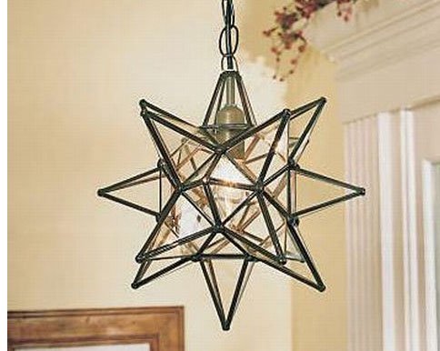 Hometown Evolution, Inc. Glass Star Lights - 18 Inch Large Star Pendant Light (Clear) #TOP3