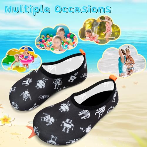 Image of VIFUUR Kids Water Shoes Girls Boys Quick Dry Aqua Socks for Beach Swim Outdoor Sports