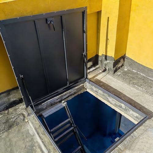 Cubierta de tragaluz impermeable de aluminio Heavy-Du ventana opaca sotano 55x55 cm 2
