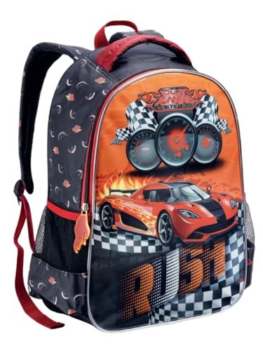 Mochila Infantil Masculina De Costas Menino Escolar Carros