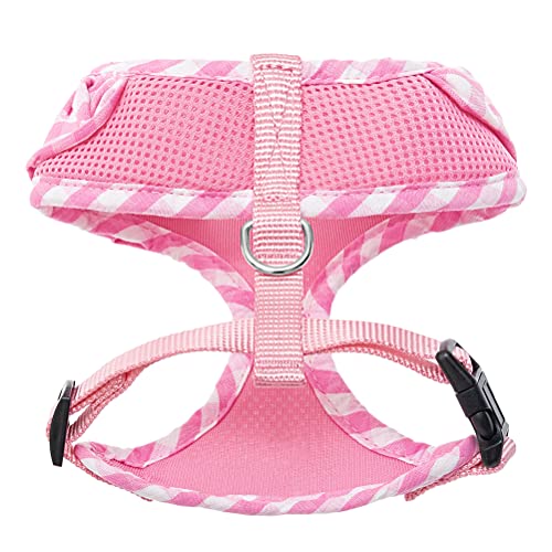 Expawlorer Small Dog Harness Girl - Cute Dog Harness For Female Dogs, Soft Mesh Breathable Vest Harness With Lovely Ribbon For Puppies, Easy Adjustable Step-In Female Dog Harness For Outdoor Walking #TOP5