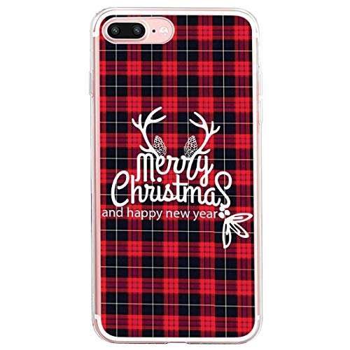 MSPTER Cover con iPhone 8 Plus Natale Cover Case