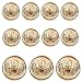 11 Pieces Gold Vintage Metal Blazer Button Set - Skull - for Blazer, Suits, Sport Coat, Uniform, Jacket