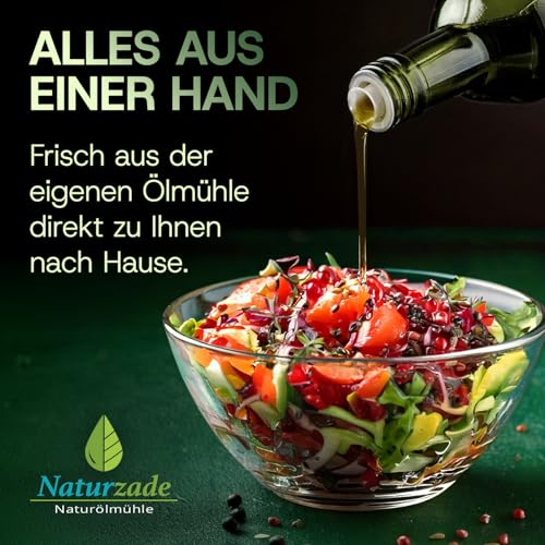Foto von Naturzade Schwarzkümmelöl 500ml Ungefiltert Glasflasche, kaltgepresst, direkt vom Hersteller