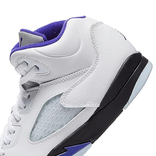 Jordan Boy's 5 Retro (Little Kid) White/Dark Concord/Black 11 Little Kid M3