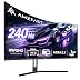 Amzfast Ecran PC Gaming 34 Pouces 240Hz/UWQHD Moniteur Incurvé 3440x1440 (21:9), 1 ms MPRT, Eyes Care, sRGB 130%, Adaptive Sync, HDR, HDMI 2.1x2, DP 1.4x2, VESA 75x75, PIP/PBP, AMZG34C5QPro