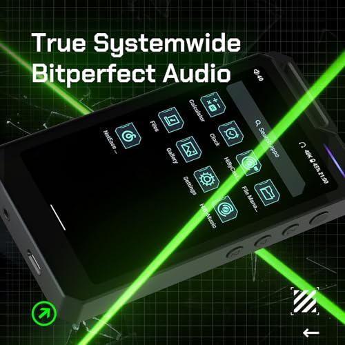 Image of HiBy R4 MP3 & MP4 Player Spotify Player with Bluetooth and WiFi 4-Way HiFi DAP Android 12 OS 3.5mm PO+4.4mm Bal 32G+2TB Scalable Memory