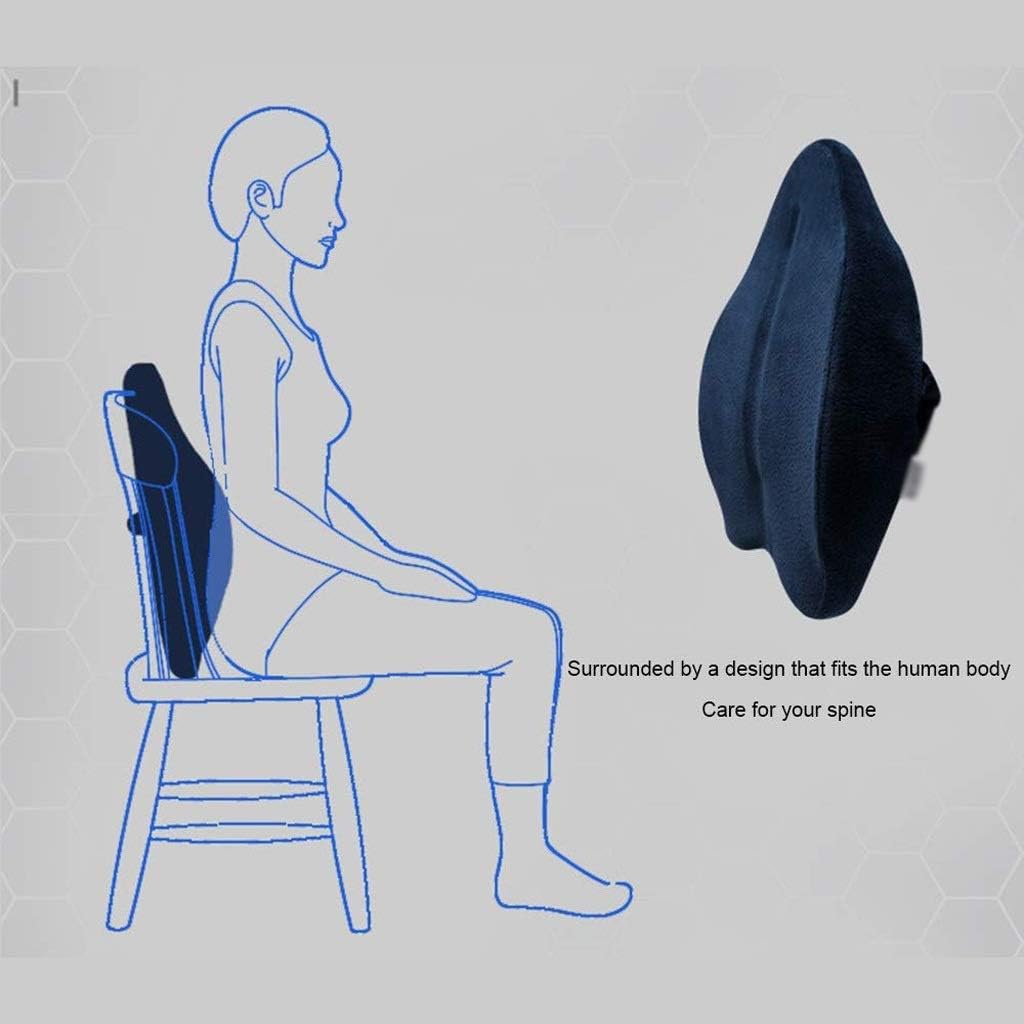 Lumbar Pillow - Lumbar Support Pillow Memory Foam Back with Breathable and Washable Cover, Back Pillow for Car Seat, Computer/Office Chair(Black-JoJo's Bizarre Adventure1)