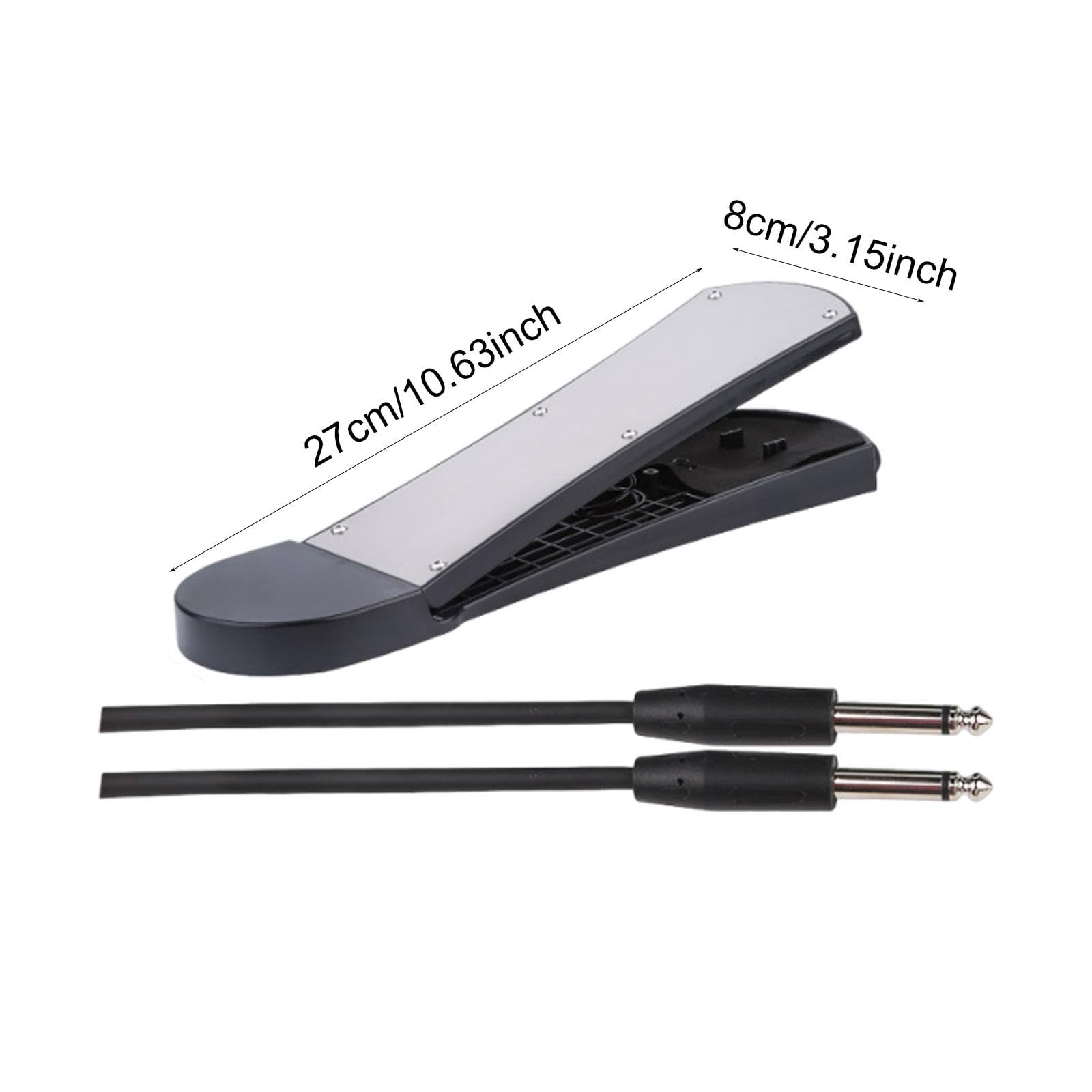 Drum Pedal Foot Pedal Universale Pad Pedale Kick per Batteria Elettronica con Cavo Sostitutivo in Metallo Pp Adatto per Studio Allenamento Musicale, 2 Pezzi