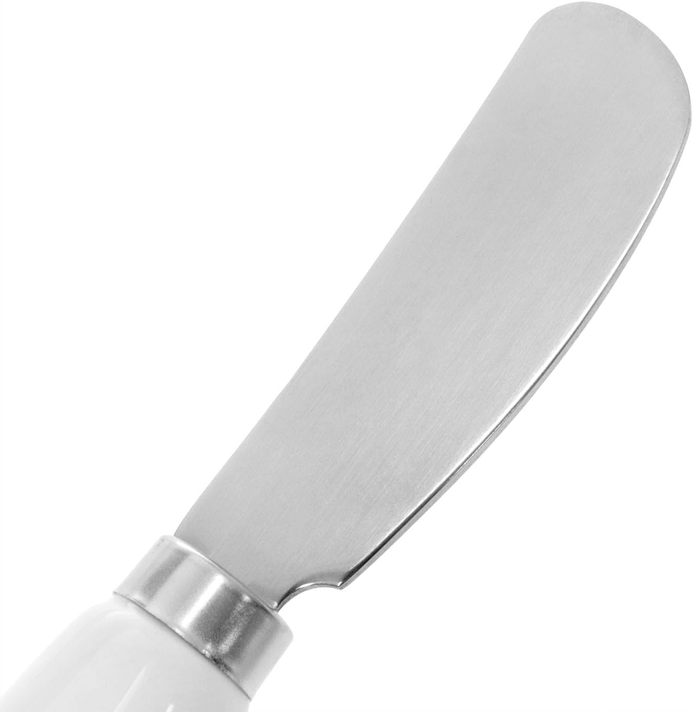 Butter Knife Porcelain Handle Stainless Steel Cheese Butter Spreader Knife Butter Spreader Knives for Spreading Jam Pastry and Cold Butter Multipurpose Kitchen Gadget 2PCS