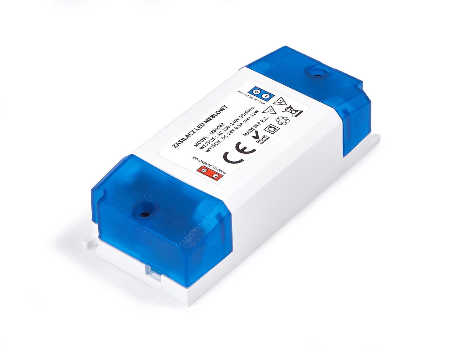Zasilacz meblowy - Zasilacze LED - Zasilacz modułowy do oświetlenia LED - Zaawansowane funkcje bezpieczeństwa - Eaglerise 24V 12W 0.5A IP20-89x39x23mm