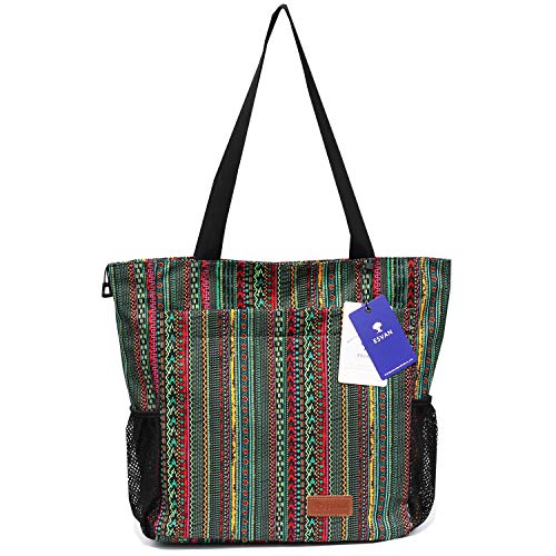 ESVAN-Original-Floral-Tote-Bag-Large-Shoulder-Bag-with-Multi-Pockets-for-Gym-Travel-Beach-Daily-Bags